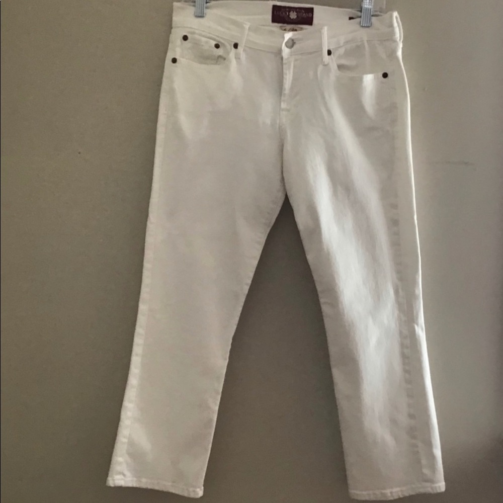 Lucky Brand White Sweet ‘N Crop Jeans EUC